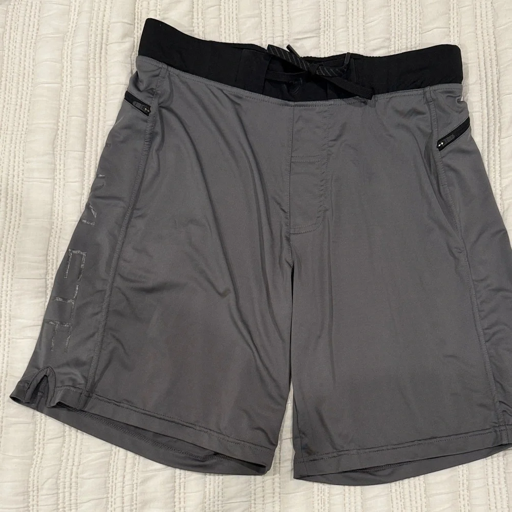 Hylete Dual-Tone Black and Gray Athletic Shorts - Picture 5 of 6